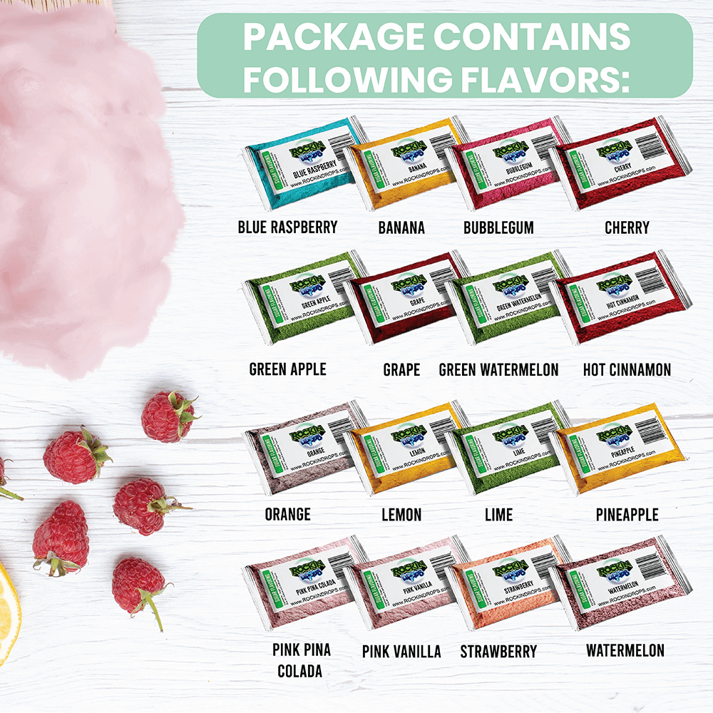 26 pack Flossine Sugar Flavoring For Cotton Candy MAKES 52lbs Floss