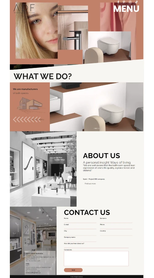 ADE website design by Kostricani